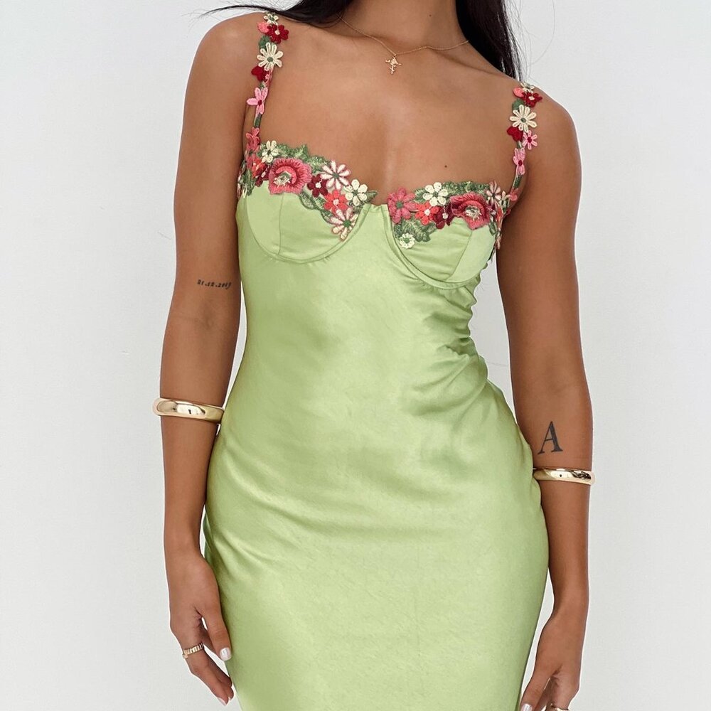 Princess Polly Kenzie Maxi Dress Green - Picture 4 of 4